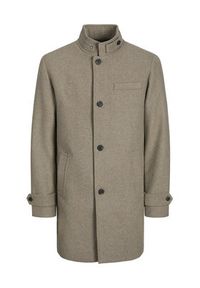 Jack & Jones Płaszcz wełniany Melton 12258672 Beżowy Regular Fit. Kolor: beżowy. Materiał: syntetyk, wełna #5