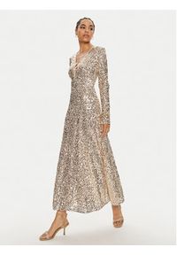 ROTATE Sukienka wieczorowa Sienna 1126261531 Złoty Slim Fit. Kolor: złoty. Materiał: syntetyk. Styl: wizytowy #7