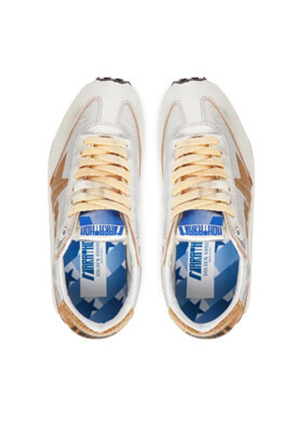 GOLDEN GOOSE Sneakersy Running Marathon M77 GWF00683.F005490.70138 Srebrny. Kolor: srebrny. Materiał: skóra. Sport: bieganie