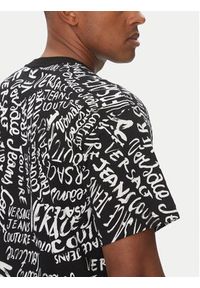 Versace Jeans Couture T-Shirt 78GAH6R0 Czarny Regular Fit. Kolor: czarny. Materiał: bawełna