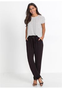 bonprix - Spodnie. Kolor: czarny. Materiał: materiał #3