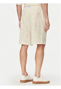 Guess Szorty sportowe F6GD03 kremKG362 Kremowy Regular Fit. Kolor: kremowy. Materiał: bawełna. Styl: sportowy #5
