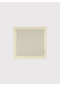 Pako Lorente - PAKO LORENTE - Beżowa poszetka w kolorowy mikrowzór. Kolor: beżowy. Materiał: poliester. Wzór: kolorowy #1