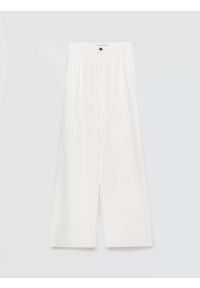 Big-Star - Spodnie damskie wide z domieszką lnu białe Malusi 100. Stan: podwyższony. Kolor: biały. Materiał: len. Wzór: kolorowy. Sezon: lato. Styl: elegancki #7