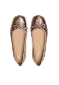 Clarks Baleriny Freckle Ice 26181353 Złoty. Kolor: złoty. Materiał: skóra #7
