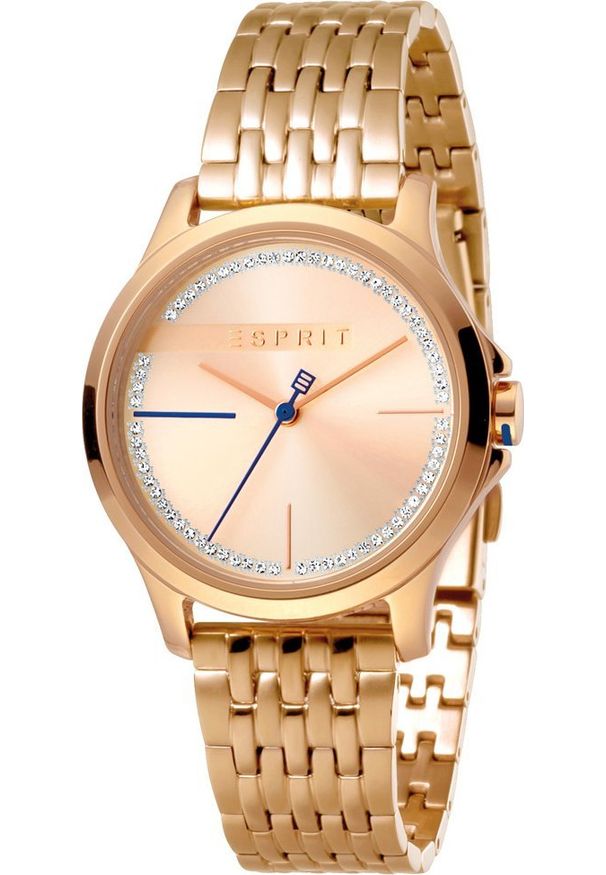 Zegarek Esprit Zegarek damski Esprit ES1L028M0085 CYRKONIE różowe złoto. Kolor: złoty, wielokolorowy, różowy