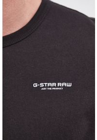 G-Star RAW - G-Star Raw Longsleeve bawełniany D20448.336 kolor czarny z aplikacją. Okazja: na co dzień. Kolor: czarny. Materiał: bawełna. Długość rękawa: długi rękaw. Wzór: aplikacja. Styl: casual #2