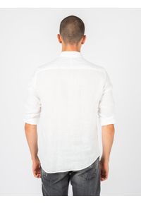 Xagon Man Koszula "Lino" | P2304 1AR T090 | Mężczyzna | Biały. Okazja: na co dzień. Typ kołnierza: kołnierzyk klasyczny. Kolor: biały. Materiał: len. Styl: casual, klasyczny