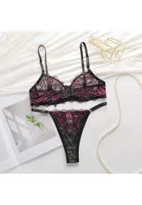 Intica - Komplet bielizny koronkowej z haftem elegancki Betty. Kolor: wielokolorowy. Materiał: koronka. Wzór: haft #10