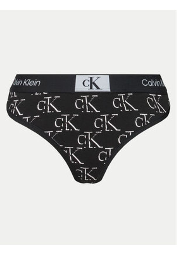 Calvin Klein Underwear Stringi 000QF7221E Czarny. Kolor: czarny. Materiał: bawełna