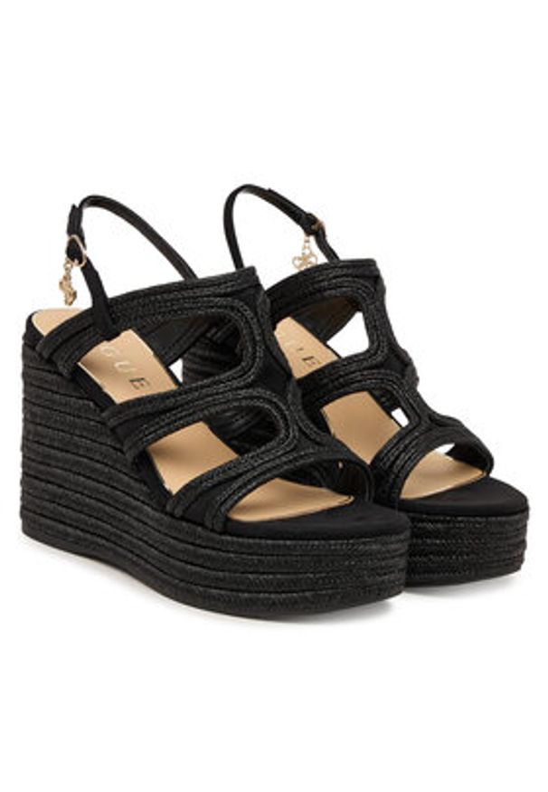 Guess Sandały FLJERS FAB04 Czarny. Kolor: czarny. Materiał: materiał