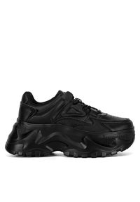 DeeZee Sneakersy LZ0893-01 Czarny. Kolor: czarny. Materiał: skóra