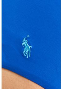 Polo Ralph Lauren - Strój kąpielowy. Kolor: niebieski. Materiał: nylon, materiał, elastan. Wzór: gładki #3