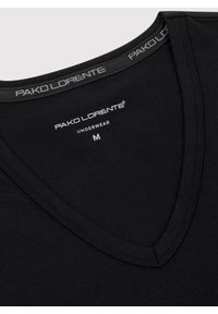 Pako Lorente - PAKO LORENTE – T-shirt v-neck w czarnym kolorze, dwupak. Kolor: czarny, biały. Materiał: bawełna, elastan. Długość rękawa: krótki rękaw. Długość: krótkie #5