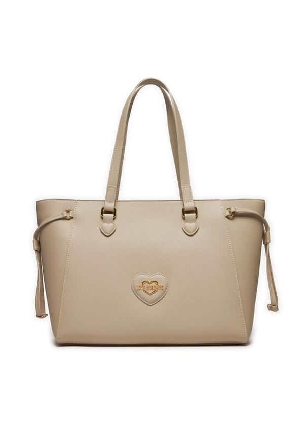 Love Moschino - LOVE MOSCHINO Torebka JC4261PP0IKL0110 Beżowy. Kolor: beżowy. Materiał: skórzane