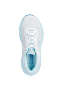 skechers - Adidasy Skechers Max Cushioning Endea, Kobiety. Kolor: niebieski. Materiał: materiał