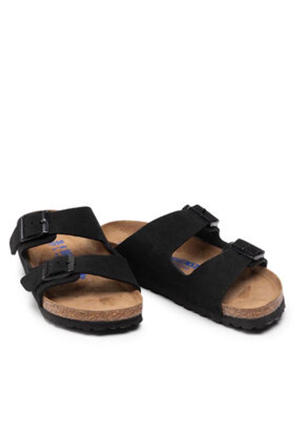 Birkenstock Klapki Arizona Bs 0951323 Czarny. Kolor: czarny. Materiał: zamsz, skóra