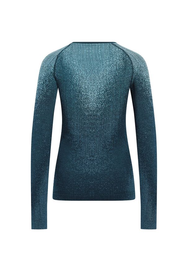 Bluza termoaktywna damska Odlo Performance Warm Blackcomb BL Top Crew Neck LS. Kolor: niebieski. Długość rękawa: długi rękaw. Długość: długie. Sport: bieganie