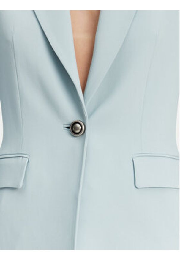 Pinko - PINKO Marynarka 104930 A213 Błękitny Regular Fit. Kolor: niebieski. Materiał: wiskoza