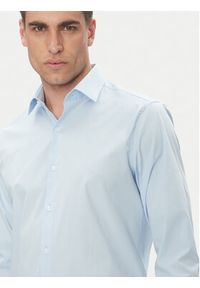 Calvin Klein Koszula Essential LV019EU000 Błękitny Slim Fit. Kolor: niebieski. Materiał: bawełna #4