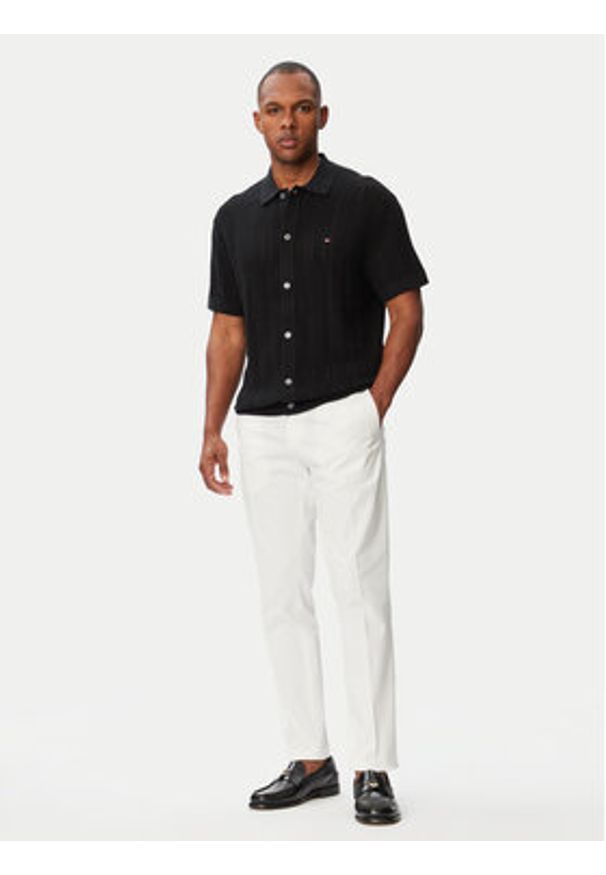 TOMMY HILFIGER - Tommy Hilfiger Koszula MW0MW43249 Czarny Regular Fit. Kolor: czarny. Materiał: bawełna