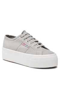 Superga Tenisówki 2790 Platform S9111LW Szary. Kolor: szary. Materiał: materiał. Obcas: na platformie