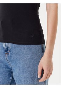 United Colors of Benetton - United Colors Of Benetton Top 3GA2DH010 Czarny Slim Fit. Kolor: czarny. Materiał: bawełna #3