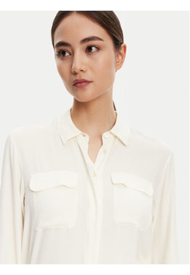 Marella Koszula Calabra 2523116061 Biały Regular Fit. Kolor: biały. Materiał: syntetyk