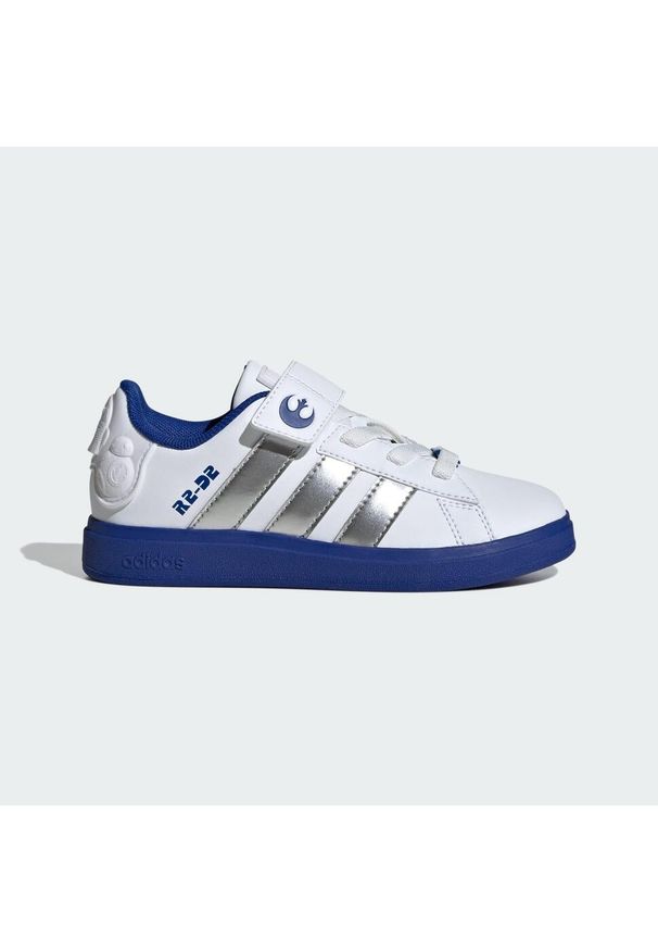 Buty Adidas Star Wars Grand Court 2.0 Children. Kolor: biały, wielokolorowy, niebieski, szary. Wzór: motyw z bajki. Sport: tenis