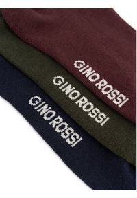 Gino Rossi Zestaw 3 par wysokich skarpet męskich 3MB-002-AW24 (3-pack) Kolorowy. Materiał: bawełna. Wzór: kolorowy