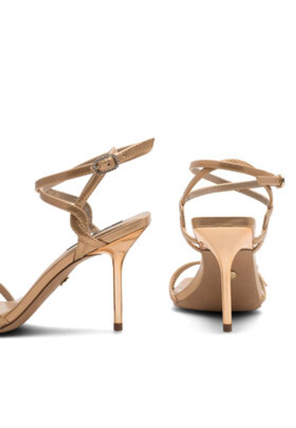 Nine West Sandały FARAZA ZL23014CC Złoty. Kolor: złoty. Materiał: skóra