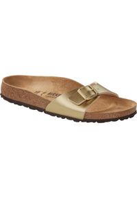 Klapki damskie Birkenstock Madrid. Kolor: żółty. Materiał: skóra, materiał, syntetyk