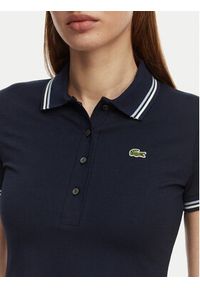 Lacoste Sukienka codzienna EF5288 Granatowy Regular Fit. Okazja: na co dzień. Kolor: niebieski. Materiał: bawełna. Typ sukienki: proste. Styl: casual #4