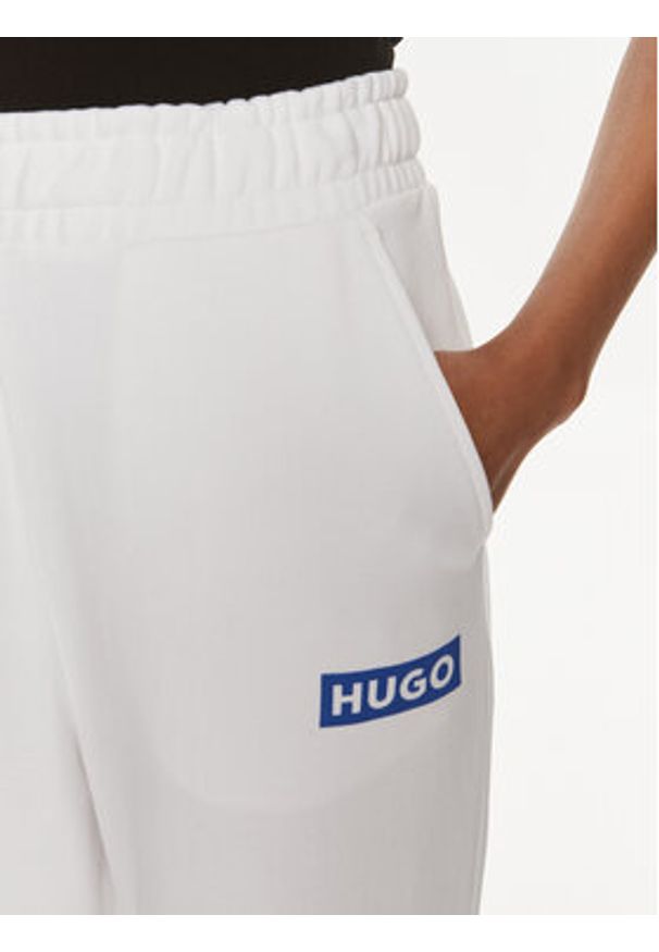 Hugo Spodnie dresowe Straigh Jogger_B 50515809 Biały Relaxed Fit. Kolor: biały. Materiał: bawełna