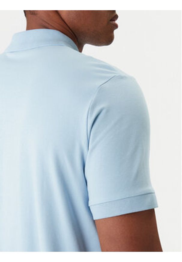 Karl Lagerfeld - KARL LAGERFELD Polo 745780 561235 Błękitny Regular Fit. Typ kołnierza: polo. Kolor: niebieski. Materiał: bawełna