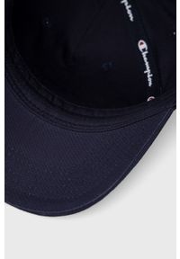 Champion czapka bawełniana 805550 kolor granatowy z aplikacją. Kolor: niebieski. Materiał: bawełna. Wzór: aplikacja #3