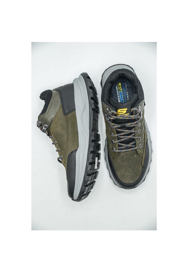 skechers - Buty męskie Skechers Zeller-Bazemore. Kolor: czarny. Materiał: skóra, materiał. Model: Skechers Sport. Sport: turystyka piesza