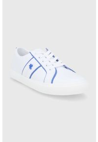 Lauren Ralph Lauren buty skórzane JANSON2 802852189002.100 kolor biały. Nosek buta: okrągły. Zapięcie: sznurówki. Kolor: biały. Materiał: skóra #5