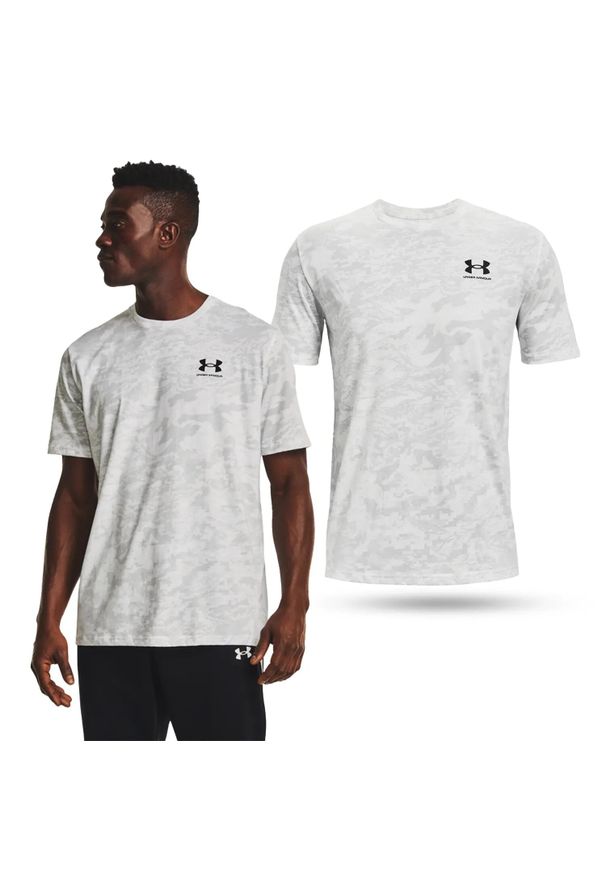 Under Armour - Koszulka fitness męska UNDER ARMOUR Camo 1357727 z krótkim rękawem. Kolor: biały. Materiał: bawełna. Długość rękawa: krótki rękaw. Długość: krótkie. Sport: fitness