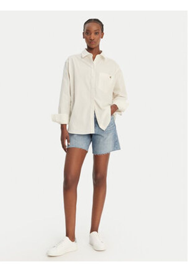 Calvin Klein Jeans Koszula LV047F103G Beżowy Relaxed Fit. Kolor: beżowy. Materiał: bawełna