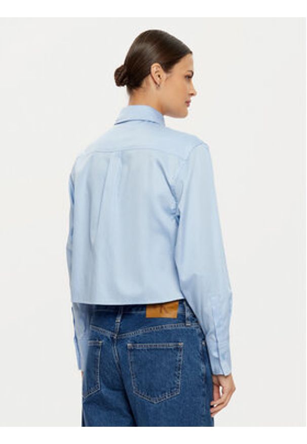 Calvin Klein Koszula K20K208068 Błękitny Regular Fit. Kolor: niebieski. Materiał: bawełna