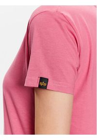 Alpha Industries T-Shirt New Basic 196051 Różowy Regular Fit. Kolor: różowy. Materiał: bawełna #5