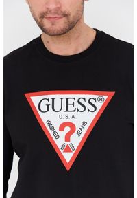 Guess - GUESS Czarna męska bluza Audley, Rozmiar XXL. Kolor: czarny