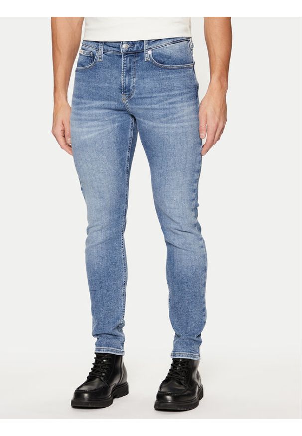 Calvin Klein Jeans Jeansy J30J326463 Niebieski Skinny Fit. Kolor: niebieski