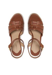 Lauren Ralph Lauren - LAUREN RALPH LAUREN Espadryle Soffia 802953961001 Brązowy. Kolor: brązowy. Materiał: skóra #5