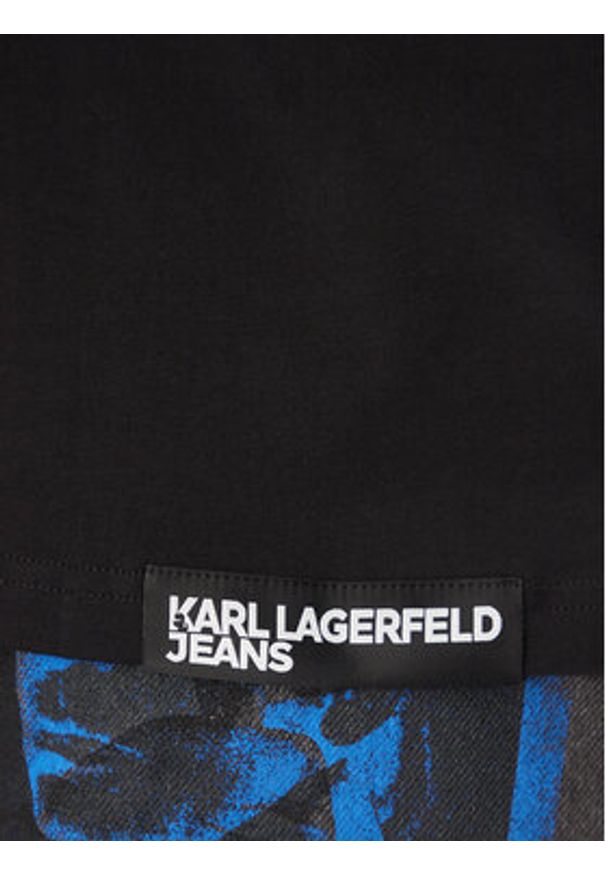 Karl Lagerfeld Jeans T-Shirt A2M17052 Czarny Relaxed Fit. Kolor: czarny. Materiał: bawełna