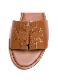 Tory Burch Klapki Ines Slide 50109 Brązowy. Kolor: brązowy. Materiał: skóra #3