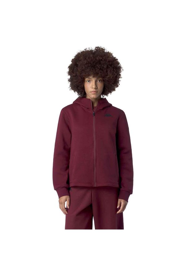 Bluza damska z kapturem Kappa Grittin. Typ kołnierza: kaptur. Kolor: czerwony