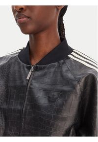 Adidas - adidas Kurtka z imitacji skóry Pleather KE5035 Czarny Oversize. Kolor: czarny. Materiał: skóra #2