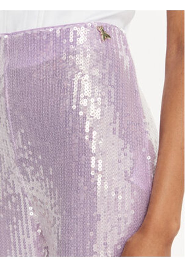 Patrizia Pepe Spodnie materiałowe 2P1615/A394-M505 Fioletowy Regular Fit. Kolor: fioletowy. Materiał: syntetyk